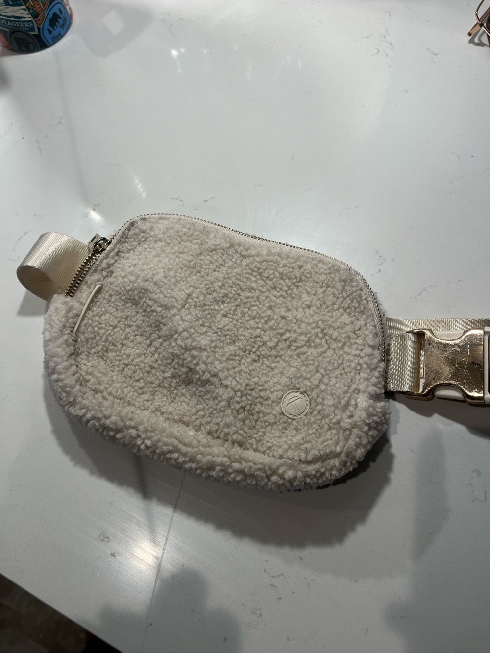 Kyodan Cream Sherpa Mini Crossbody Bag